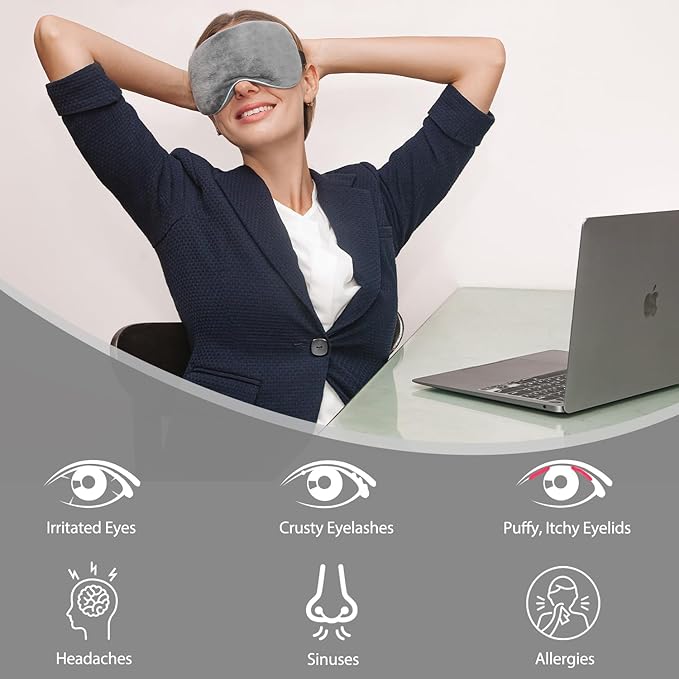 Moist Heat Eye Compress&Microwave Hot Eye Mask for Dry Eyes，Heated Eye Mask Natural and Healthy Therapies