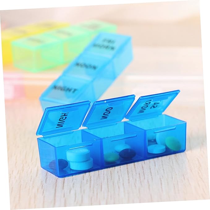 Mobestech 21 Grids Medicine Organizer Box Portable Pill Storage Case Organizer Case and