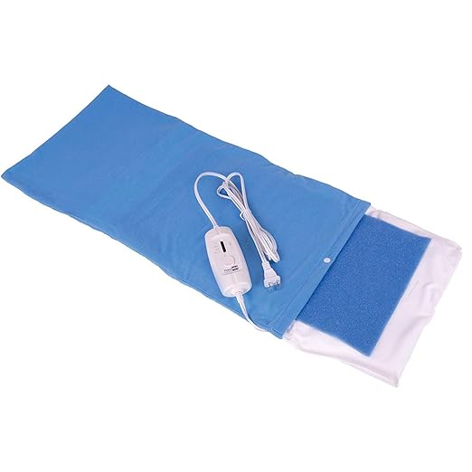 HP1224 Electric Heating Pad and Moist Heating Pad with Auto Shut Off, 12" Width, 24" Length, Blue