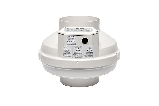 Festa AMG Hawk Radon Fan - Quiet and Energy Efficient 322 CFM Radon Mitigation System Inline Fan - 6" Electric Waterproof Inline Duct - Made with Sturdy Glass Reinforced Poly-Resin – White