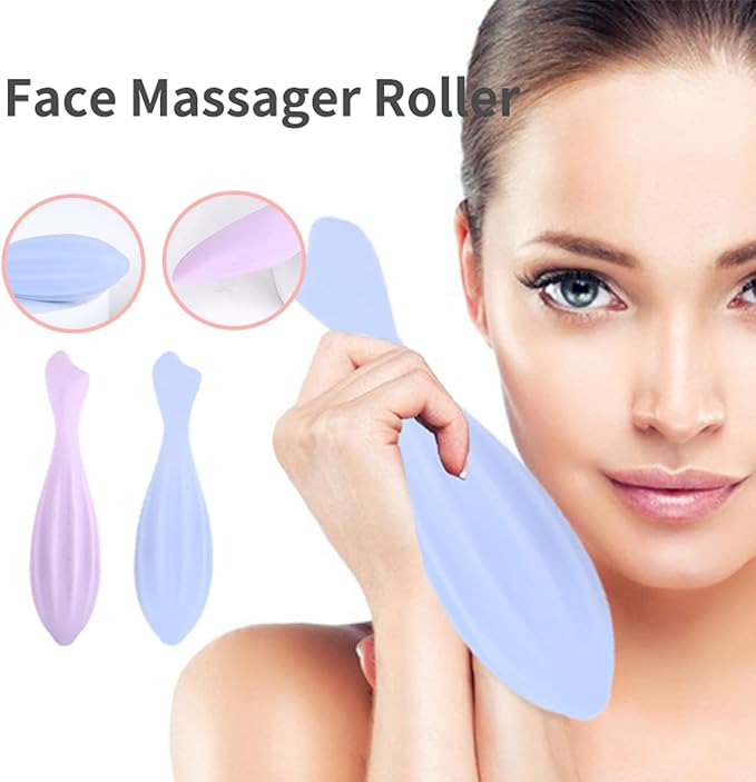 Face Roller, Silicone Skin Care Beauty Lifting Contouring Silicone Face Massage Face Roller