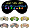 Personalized Eye Mask, Custom Eyeshade Blindfold Add Your Design Image Text Customized Eye Cover with Adjustable Strap for Sleeping Travel Work Naps Blocks Light, Black