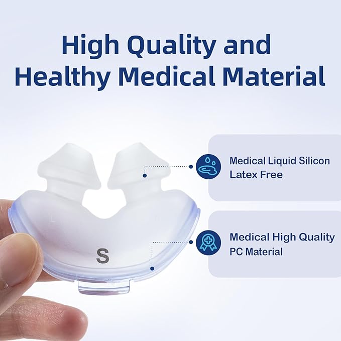 Replacement Nasal Pillow Cushion for ResMed AirFit P10, FSA/HSA Eligible, Compatible with Original Airfit P10 Frame, Reliable Seal & Soft Replacement Silicone CPAP Mask Cushion, 2-Pack, Small