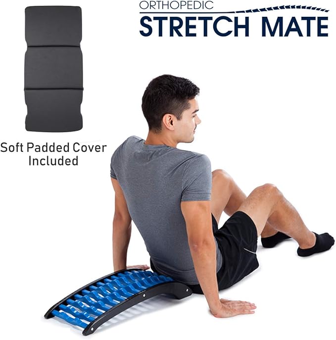 U.S. JACLEAN Orthopedic Back Stretching Support Stretch Mate for Back and Sciatica Pain with Cushion Pad