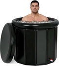 Ice Bath Tub for Athletes - Extra Large Cold Plunge Tub for Muscle Recovery & Cold Water Therapy, Portable Multi-Layer Ice Bath for Home, Gym, Backyard, Spa, Indoor & Outdoor Use (Black, 30X31.5 IN)