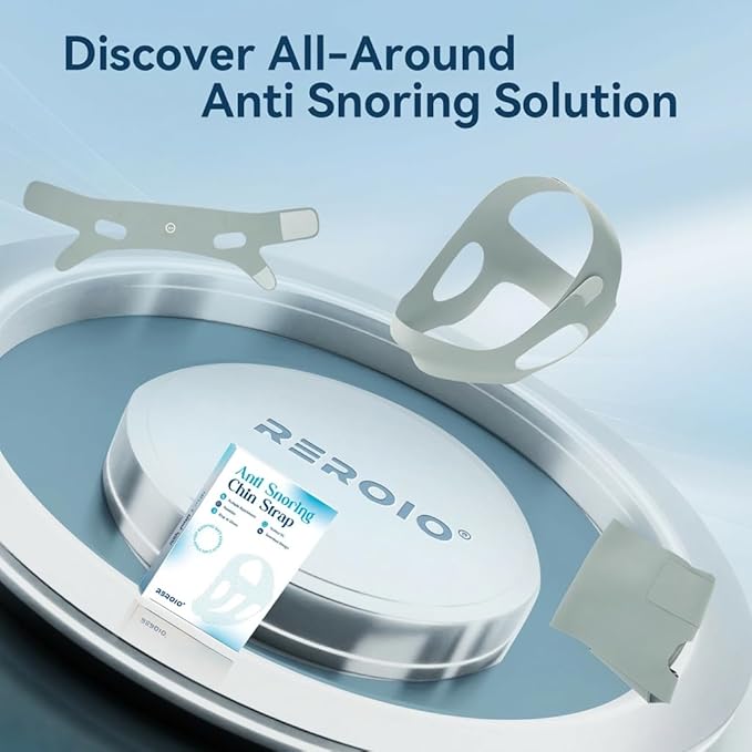 Chin Strap for Sleeping with 4-Side Adjustment, Anti Snoring Chin Strap Elasticity, Anti Snoring Devices Breathable and Durable, Comfortable Snore Stopper for Adults, Green, M