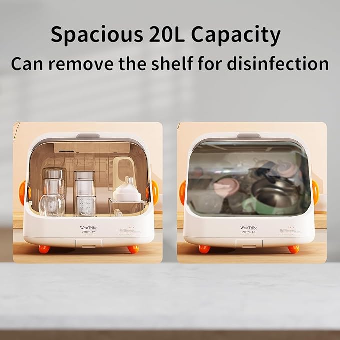 Baby Bottle Sterilizer and Dryer – UV Sterilizer 20L Large Capacity, Hot Air Drying, UV Sanitizer Box, No Need to Clean Regularly.UV Light Sanitizer Box .Sanitizer Machine.