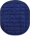 TONGDADA Weighted Lap Blanket 7lbs for Adult,Perfect for Relaxation, Lounging, Napping, Sleeping & Travel,Luxury Minky Weighted Body Blanket,Weighted Throw Blanket-Navy Minky Dot, 29" x 24"