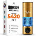 EVOLV Hydrogen Water Bottle Generator – SPE & PEM Water Ionizer 5.4PPM, Highest H2 Concentration – Portable 8oz Hydrogenated Water Bottle – Leak-Proof Hydrogen Water Machine, Easy to Use – Champagne