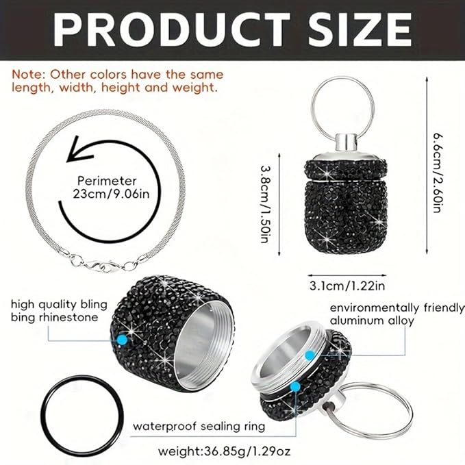 Portable Weekly Pilling Organizers Waterproof Aluminum Alloy Storage Case with 7 Compartments for and