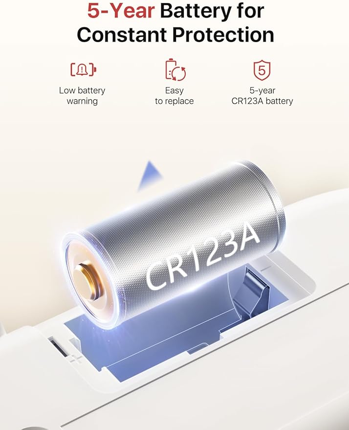 X-Sense Wireless Interconnected Carbon Monoxide Detector, Replaceable Battery Powered CO Alarm with Digital Display and Peak Value Memory, XC01-WR, Pack of 2