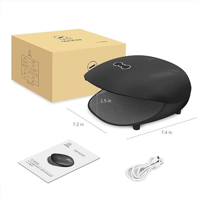 COMFIER Wireless Hand Massager with Heat -3 Levels Compression & Heating,Rechargeable Hand Massager Machine for Carpal Tunnel,Ideal Gifts for Women (Black)