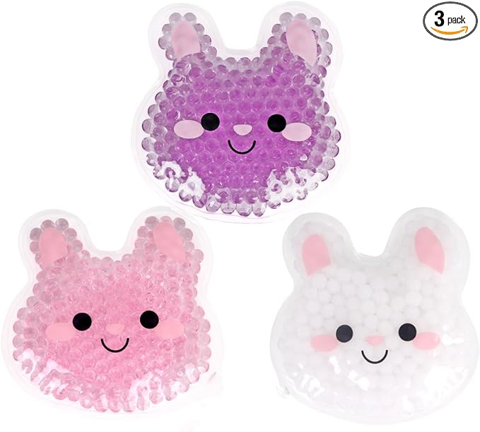 Hilph Kids Ice Packs for Boo Boos, Reusable 3 Pack Gel Ice Packs for Toddlers & Children Injuries Reusable, Soft Small Hot & Cold Pack for Bumps, Bruises, Fever, Get Well Gifts