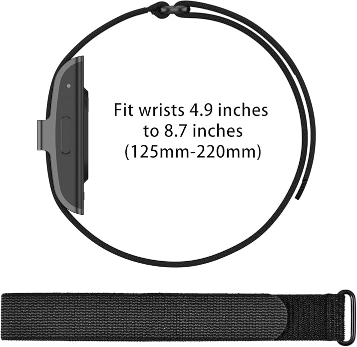 Nylon Loop Band Compatible with Hume Band Replacement, Hook and Loop Breathable Soft Wristband for Hume Strap Health Fitness Tracker Women Men