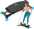 MERACH Balance Board for Adults, Rocking Stepper with Resistance Bands, Portable Wobble Board Featuring LCD Monitor, 300 lbs Capacity Ski Twister Trainer for Full Body Workout at Home Gym