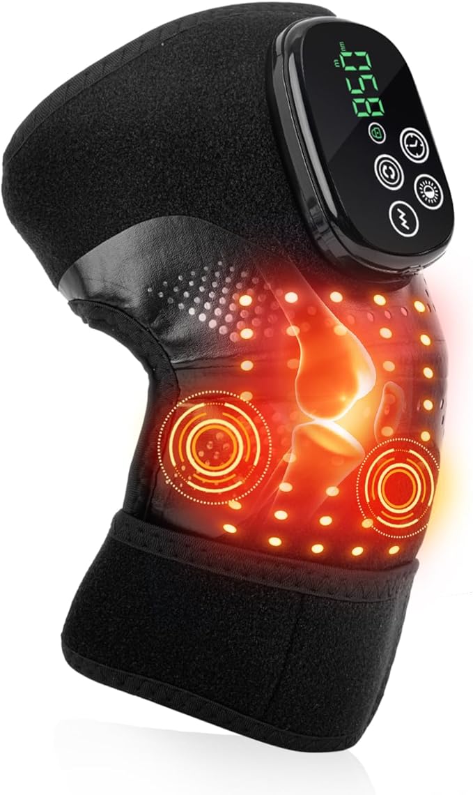Red Light Therapy Knee Brace, Cordless Knee Massager, 660nm&850nm Near Infrared Light Therapy for Knee/Elbow/Shoulder, Christmas Birthday Gifts for Women Men