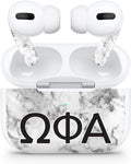 Apple AirPod Pro Skin 3M Custom Vinyl Wraps Decal Sticker Stylish Covers for Protection & Customization for 2019 Model A2190 - Omega Phi Alpha