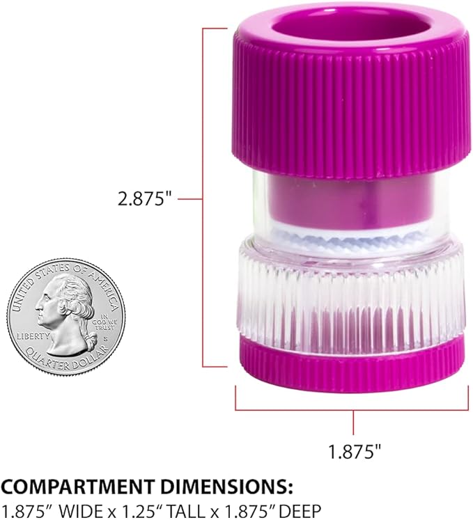EZY DOSE Crushes Pills, Vitamins, Tablets, Storage Compartment, Removable Drinking Cup, Portable Design, Designed for Travel, Color May Vary, BPA Free