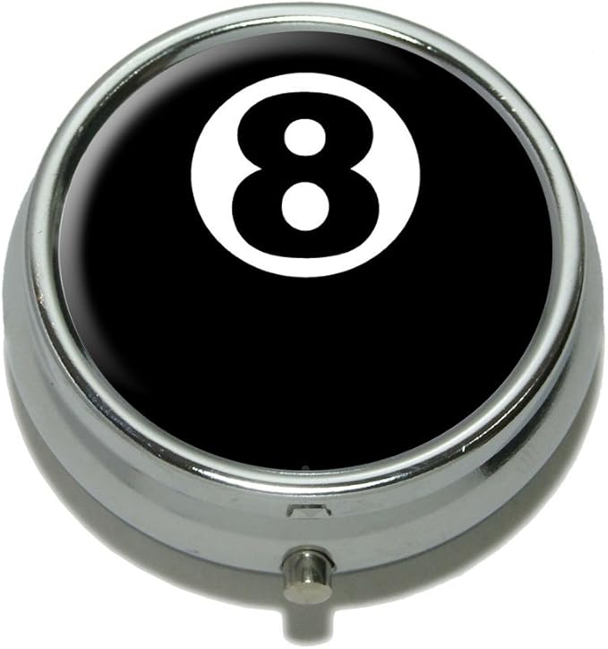 Eight Ball - Pool Billiards Pill Case Trinket Gift Box