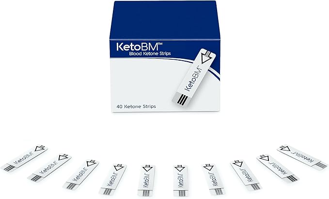 KetoBM Blood Ketone Test Strips for Ketone Only Meter, 40pk