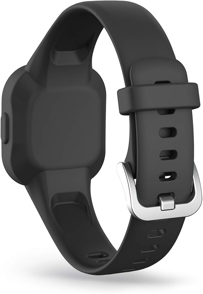 FitTurn Band Compatible with Garmin vivofit jr. 3 Bands Kids Replacement Accessory Soft Silicone Band 130-175mm Size for vivofit jr 3 Fitness Tracker Ages 4+ for Kids Wristbands (Black)