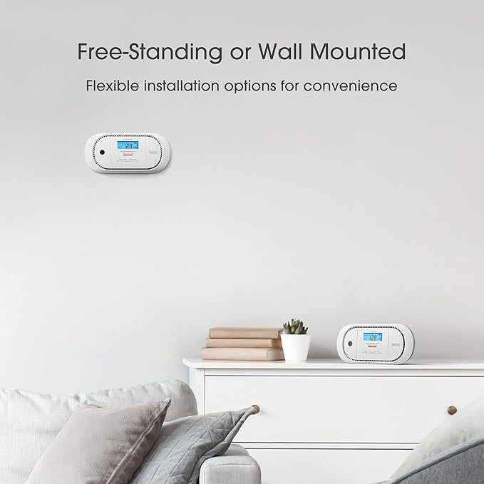 X-Sense Wireless Interconnected Carbon Monoxide Detector, Replaceable Battery Powered CO Alarm with Digital Display and Peak Value Memory, XC01-WR
