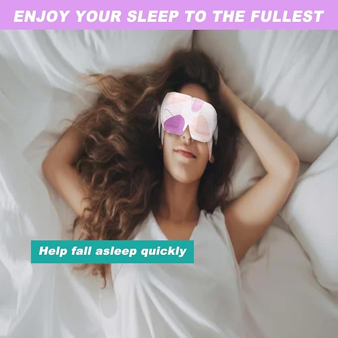50 Packs Steam Eye Mask for Dry Eyes, Self Heated Warm Compress, Lavender Scented, Hypoallergenic, Nonwoven Fabric, Sleep Mask