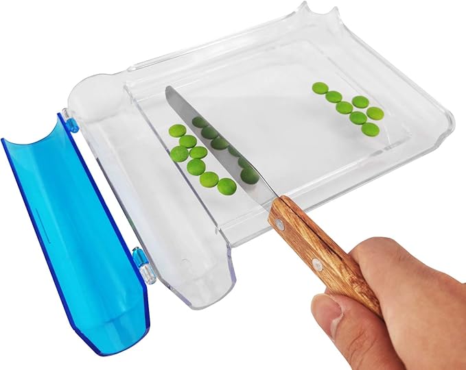Medarchitect Right Hand Pill Counting Tray with Spatula (Clear - Wood Handle)