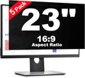 [5 Pack] 23 Inch Computer Privacy Screen Protector for 16:9 Widescreen Monitors-Anti-Glare & Blue Light Filter,Anti-Spy Film,Reduces Eye Strain (Fits Most Desktop Screens)