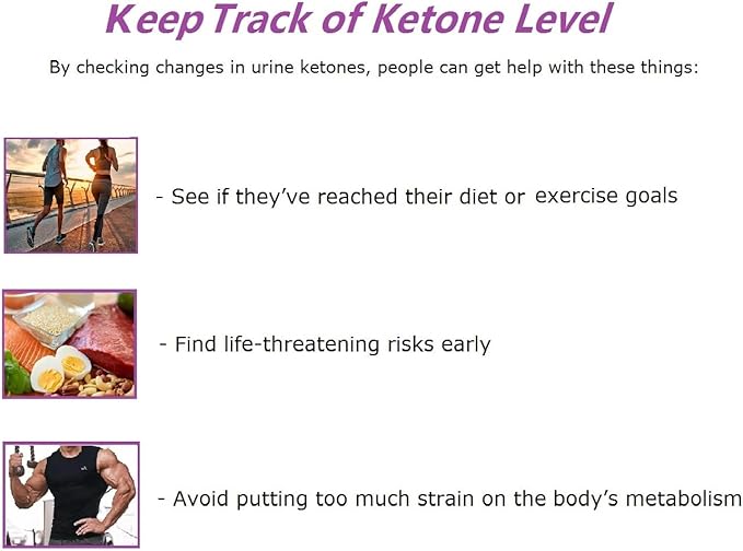 100 Urine Ketone Test Strips with 100 Urine Cups, Fast 40-Second Results, 3-Step Testing Keto Pee Sticks, Daily Ketone Checking Strips