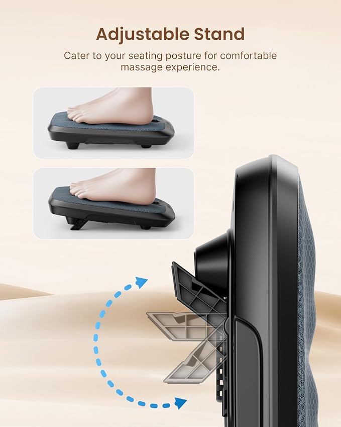 RENPHO FSA Slim Electric Shiatsu Foot Massager with Heat - Foot -Enabled On/Off Pressure Trigger for Easy Use, Deep Kneading for Neuropathy & Plantar Fasciitis Relief, Gifts for Women, Fits Under Sofa