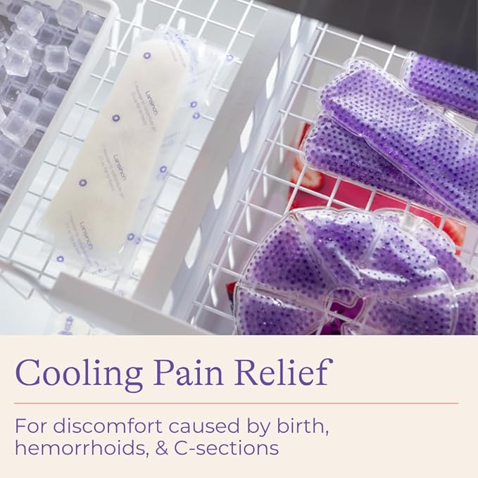 Lansinoh Hot and Cold Postpartum Pads – Reusable Perineal Ice Packs for Postpartum Recovery, Labor & Delivery Essentials, 2 Count