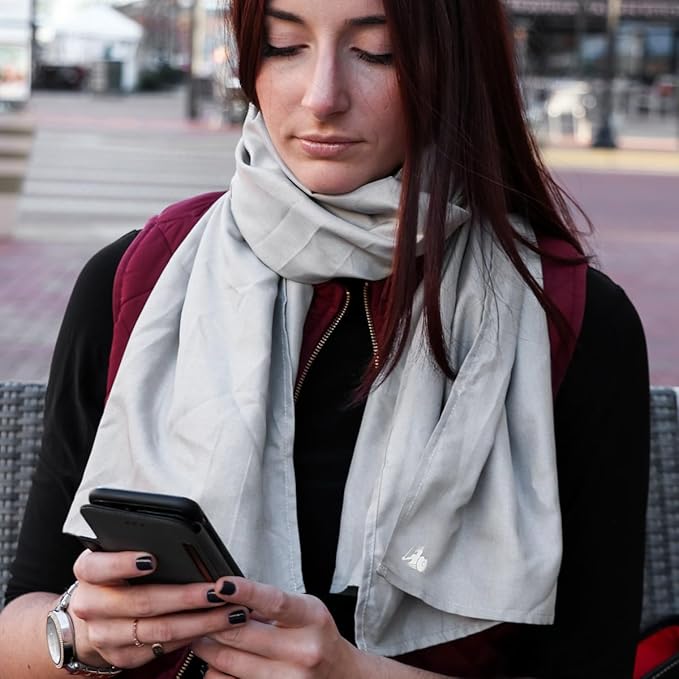 DefenderShield® EMF 5th Generation Wireless Emission Radiation Protection Shielding Scarf - One Size for Men and Women