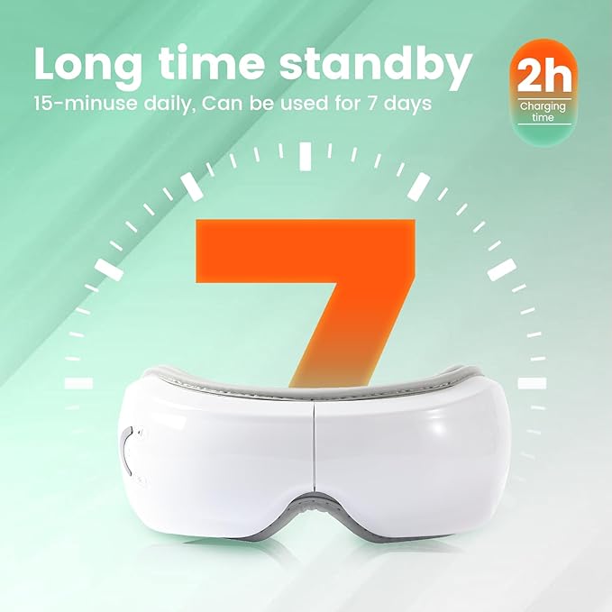 Eye Massager with Heat and Music,3 Heated Eye Mask Massge for Migraines and Dry Eyes,Women and Men Valentines Day Gifts for Him & Her. Mom and Dad Birthday Gifts.Headache Relief