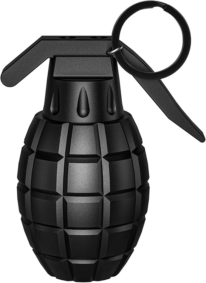 Portable Pill Case Tactical Keychain Pill Container Waterproof Durable Aluminum EDC Holder with Carabiner for Daily Use, Outdoor Activities - Black