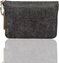 Pill Case for Vitamin and Supplement Organizer, EFFIET 7-Day Portable Cute Little Pill Box with Fabric Cover (Dark Grey)