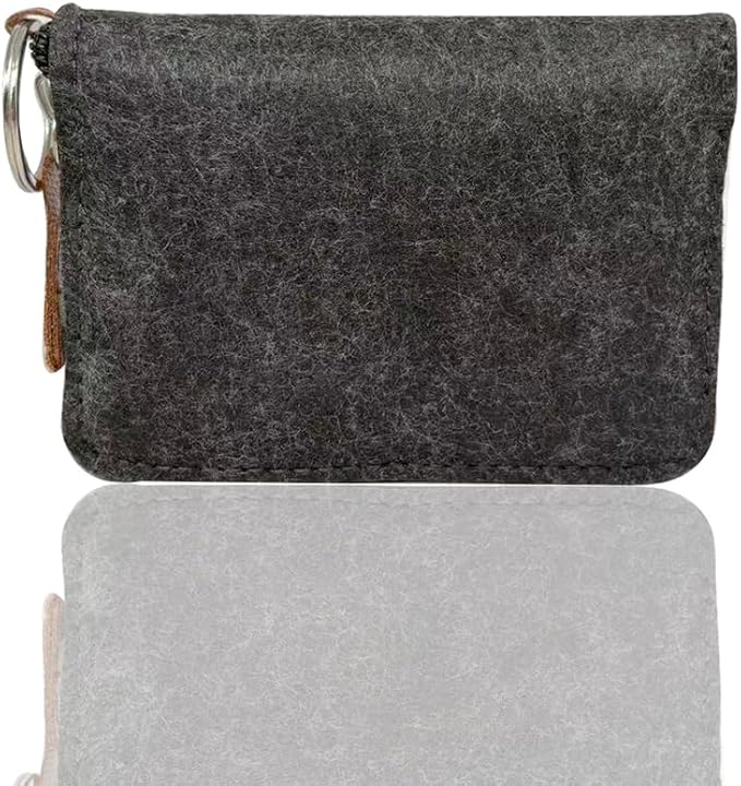 Pill Case for Vitamin and Supplement Organizer, EFFIET 7-Day Portable Cute Little Pill Box with Fabric Cover (Dark Grey)