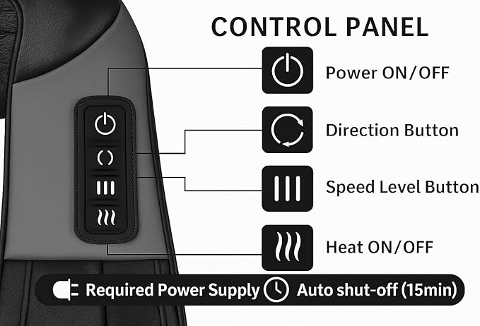 4D Shiatsu Neck and Shoulder Massager with Heat, Deep Tissue Back and Neck Massager for Pain Relief, Eco-Friendly Portable Massage Pillow for Home Office Car, Relaxing Gift for Men and Women