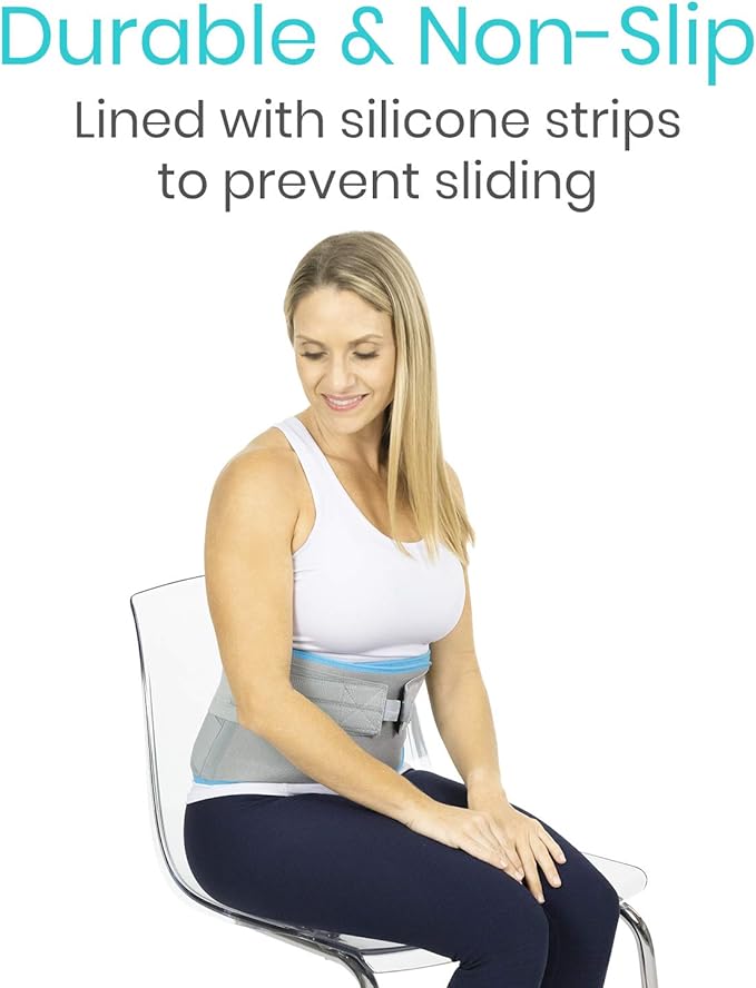 Vive Wearable Ice Packs for Back Pain - Back Brace with Ice Pack - Ice Belt for Lower Body Pain - Gel Ice Pack for Sciatica Relief Men, Women - Compression Hot Cold Therapy for Injuries Reusable