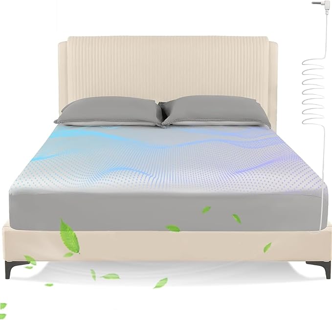 Grounding Sheets California King Size,Earth Grounded Fitted Bed Sheet 10% Pure Silver Fiber + 90% Organic Cotton, Bed Grounding Kit with grounding Cord for Improved Sleep & Wellness(Gray,80"x72"x15")