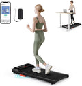 Goplus Walking Pad, 2.5HP 340LBS Capacity Under Desk Treadmill with Remote Control, APP-Enabled and LED Display, Portable Treadmills for Home Small, Office, Installation Free