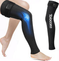 Tolaccea Full Leg Ice Pack Wrap with 360° Coverage with Strap for Muscle Recovery After Exercise, Ice Pack Wrap Around Entire Leg for Pain Relief, Foot Calf and Thigh Legs Shins Hamstrings (Large)