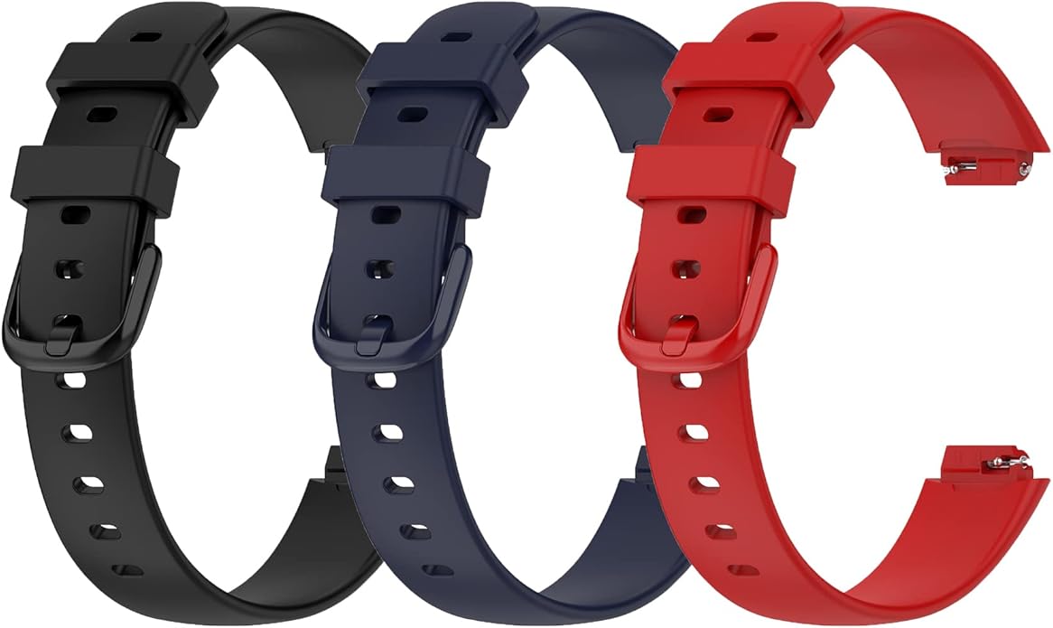 Sporty Wristbands Compatible with Fitbit Inspire 3 Health Tracker Replacement Accessories Soft Silicone Watch Bands for Inspire3 Fitness Tracker S/L