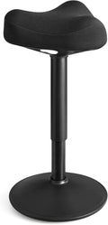 SONGMICS Ergonomic Wobble Stool, Height Adjustable Standing Desk Stool 23.3-33.1 Inches, Swivel Balance Chair with Non-Slip Base, Saddle Seat, for Active Sitting, Office, Home, Ink Black UOSC008B01