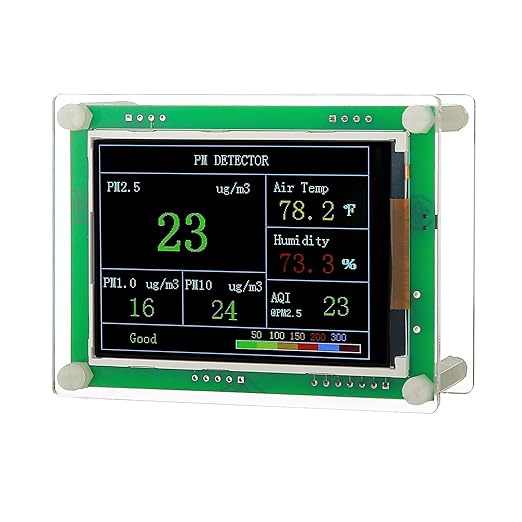 Air Quality Monitor pm2.5 pm10 pm1.0 Detector Indoor air Quality Test kit for Cars ,Home,Office,Hotel etc (PM2.5,AQI)