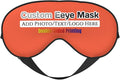 Personalized Eye Masks,Customized Sleep Blindfold Eye Mask,Custom Blackout Eye Cover with Adjustable Strap for Travel and Nap Orange