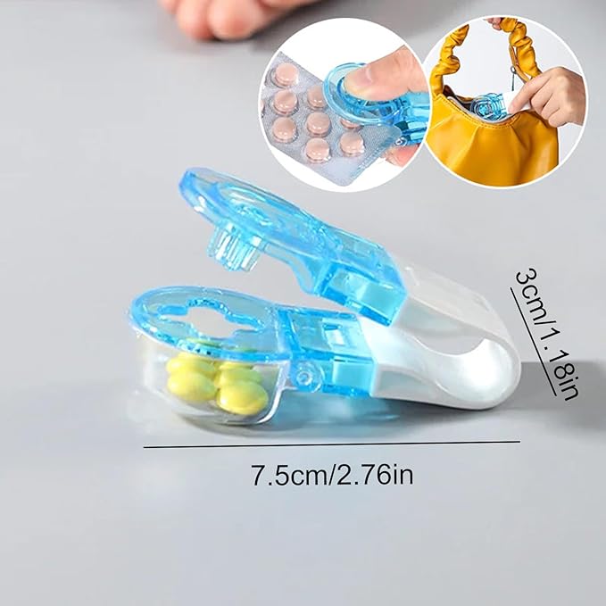 Atlodas Portable Pill Taker Remover, Daily Pill Organizer, Tablets Pills Blister Pack Opener Assistance Tool for The Elderly, Disabled, Individuals with Weak Senior Arthritis Hands (2Pcs)