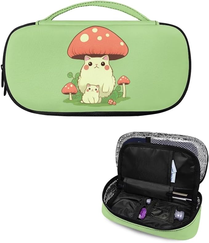 Frog Mushroom Insulin Cooler Travel Carrying Case, Portable Diabetes Cold Medication Organizer, Upgraded Chill Pill Insulation Bag for Insulin Pen Syringes Needle Kits Holder