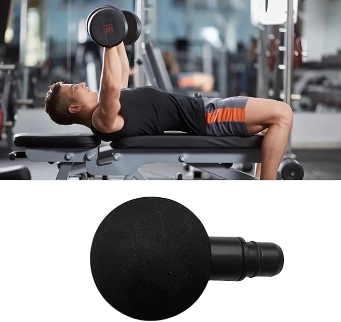 Wokyo Fascia Gun Massage Head 20mm Diameter Muscle Head Accessory Deep Tissue Applicator for Buttocks (2.4in Big Ball Heads)