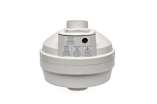 Festa AMG Eagle Radon Fan - Quiet and Energy Efficient 241 CFM Radon Mitigation System Inline Fan - 3" Electric Waterproof Inline Duct - Made with Sturdy Glass Reinforced Poly-Resin – White